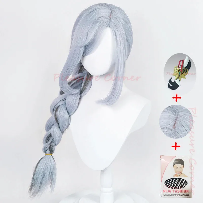 Genshin Impact Gradient Color Twist Braid Simulation Scalp Cosplay Costume Party Prop Shenhe Wigr,7;k'2.s;9,
