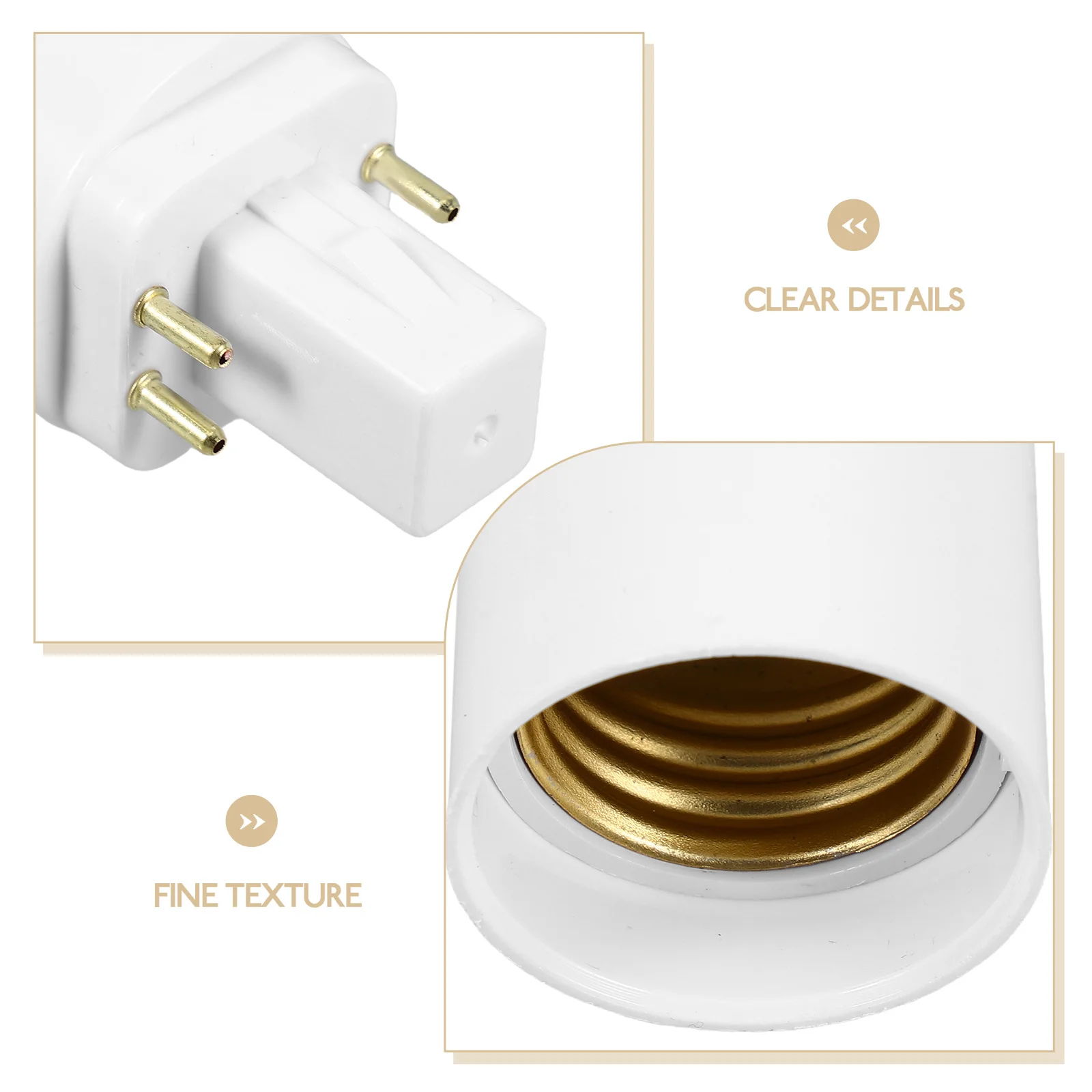 4Pcs Lamp Socket Adapter G24q to E27 Base Converter Compact Light Bulb Holder Adapter Compatible for Office Home