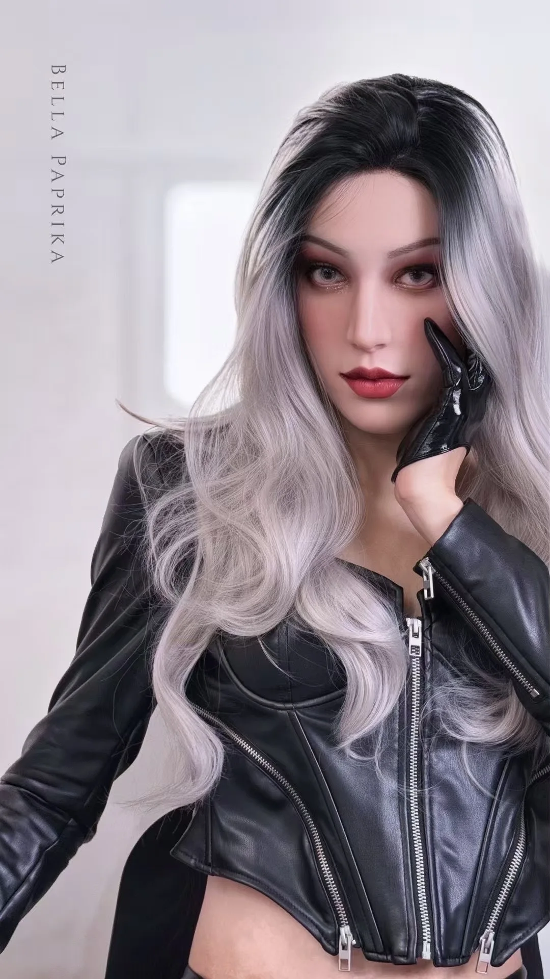 

(Ivy) Crossdressing Full Head Silicone Cosplay Kigurumi Male To Female Mask With Fake Eyes Transgender Drag Queen