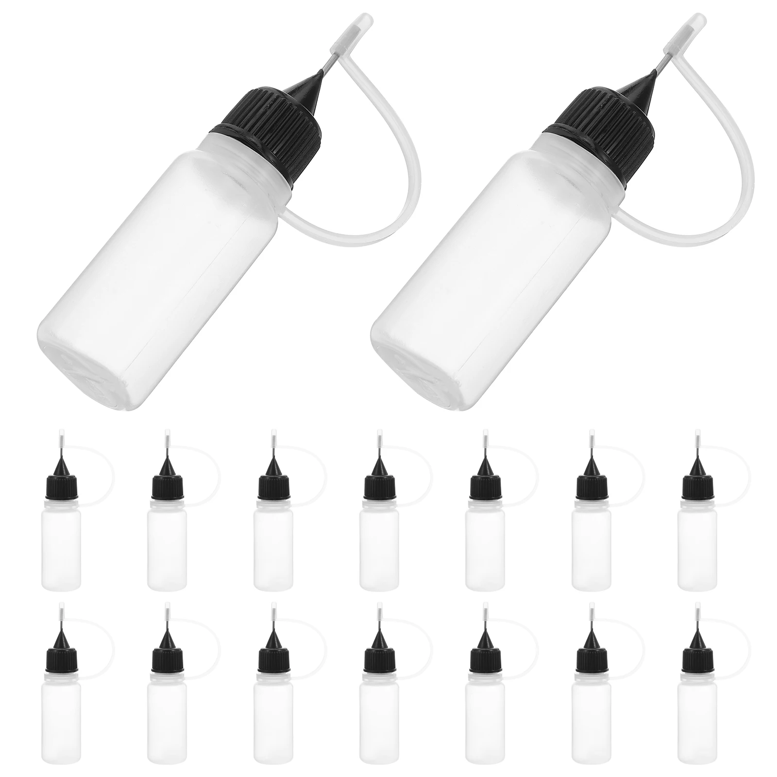 

50pcs Laboratory Dropping Bottles 10Ml Clear Plastic Squeeze Precision Tip For Essential Oils Lubricants Ink Diy Pigment