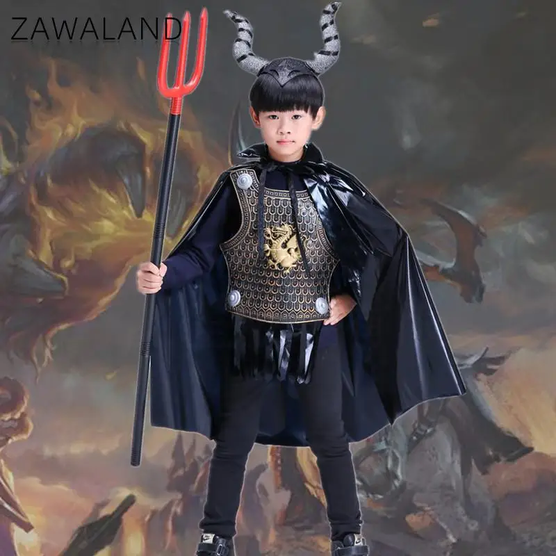 Zawaland kostium na Halloween dla dzieci Cosplay Bull Demon King Purim Carnival Party na ubrania dla dzieci