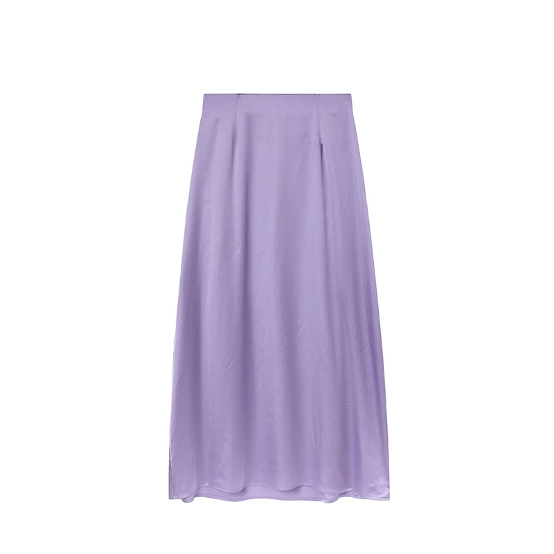 Damen-Rock aus simuliertem Seidensatin im lässigen europäisch-amerikanischen Stil, Wickelrock für den grenzüberschreitenden Modehandel – Detail 22