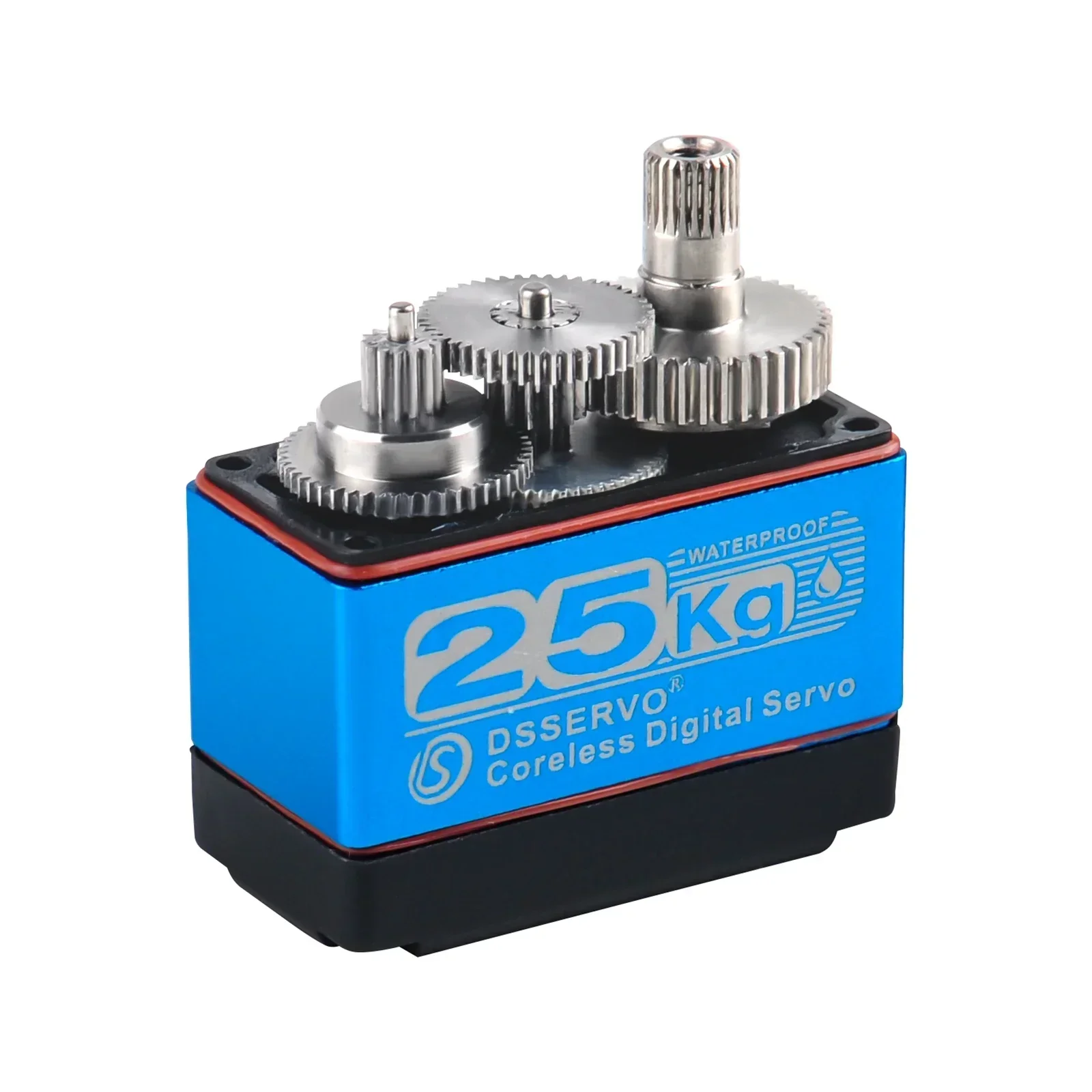 Servomotor Digital sin núcleo de engranaje de acero, 25KG/35KG/45KG, 180/270/360 grados con servos de brazo de 25T para juguetes de aviones de coche Robot DIY