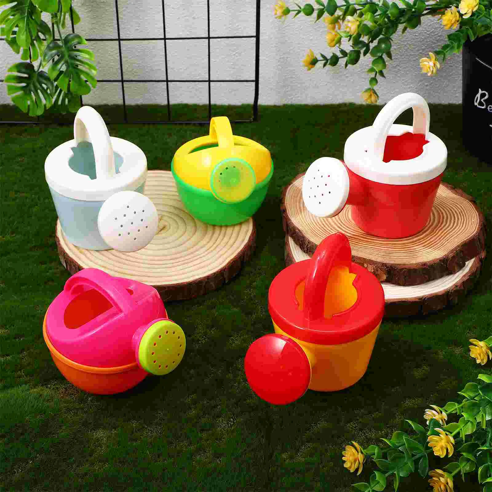 5 Pcs Water Pitcher Children's Watering Bottles Pack Can for Kids Beach Toy Sand Toys 4-6 Baby