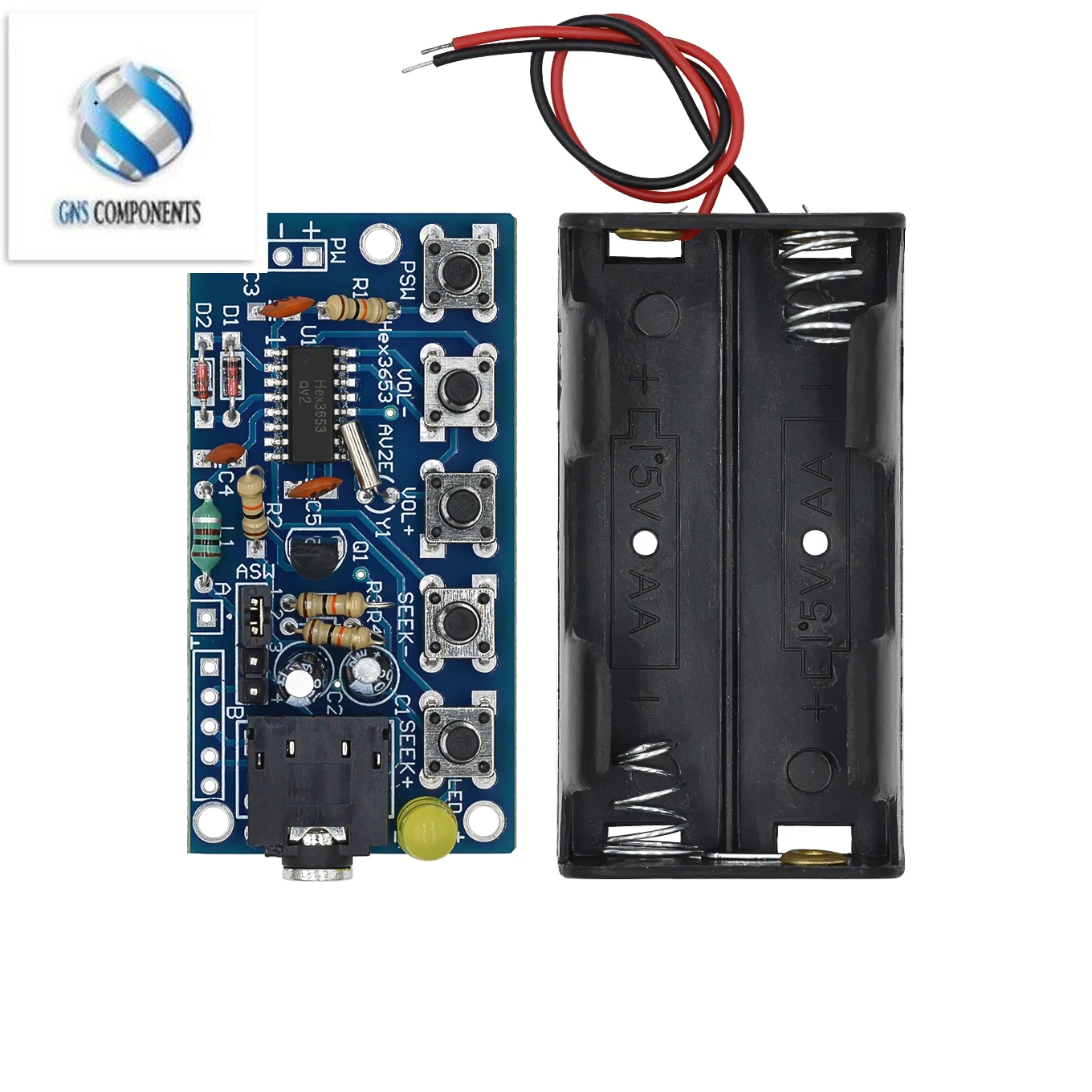 DIY zestawy elektroniczne bezprzewodowy moduł odbiornika stereofoniczne Radio FM PCB 76MHz-108MHz DC 1.8V-3.6V