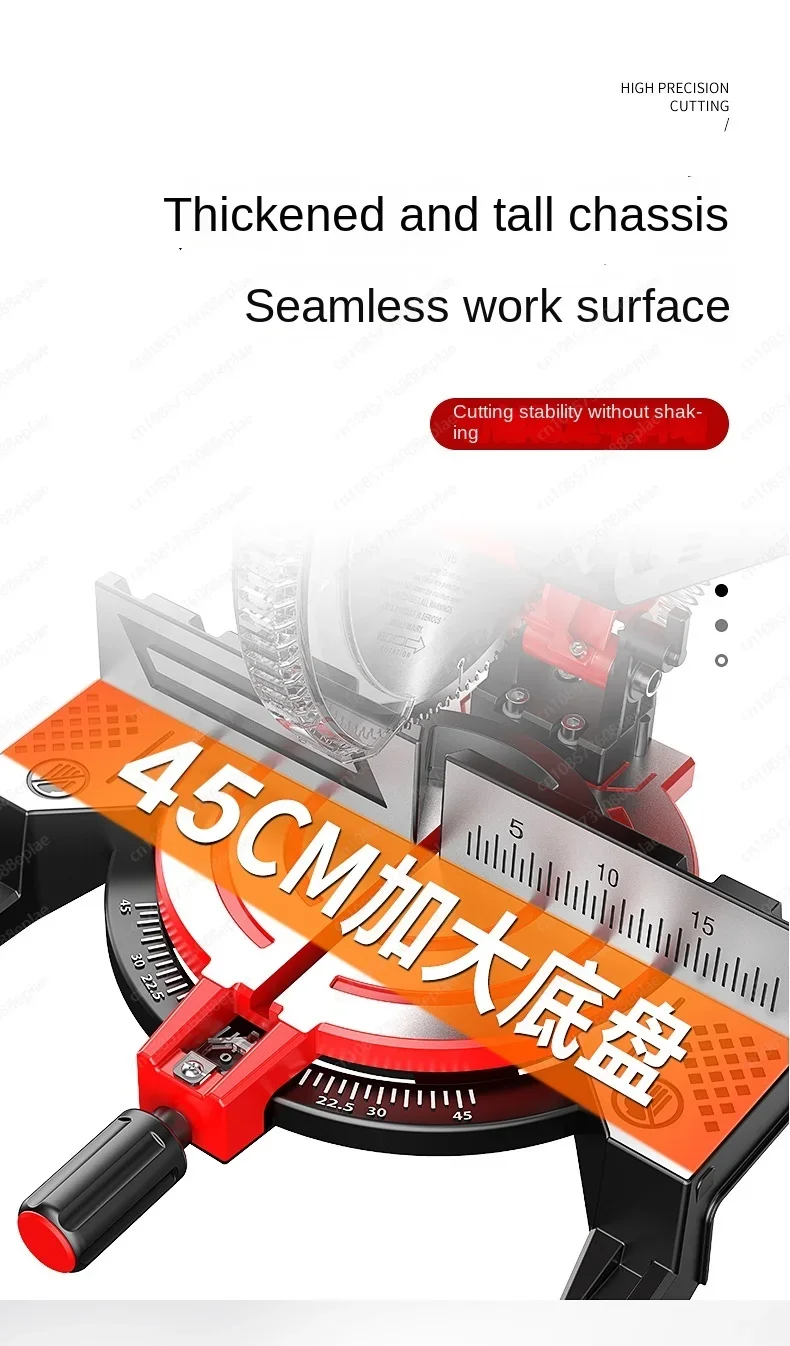 10 Inch Electric Saw Aluminum Machine 220V/1800W Multifunctional Circular Saw 45 Degree Cutting Miter Sawing Aluminum Machine