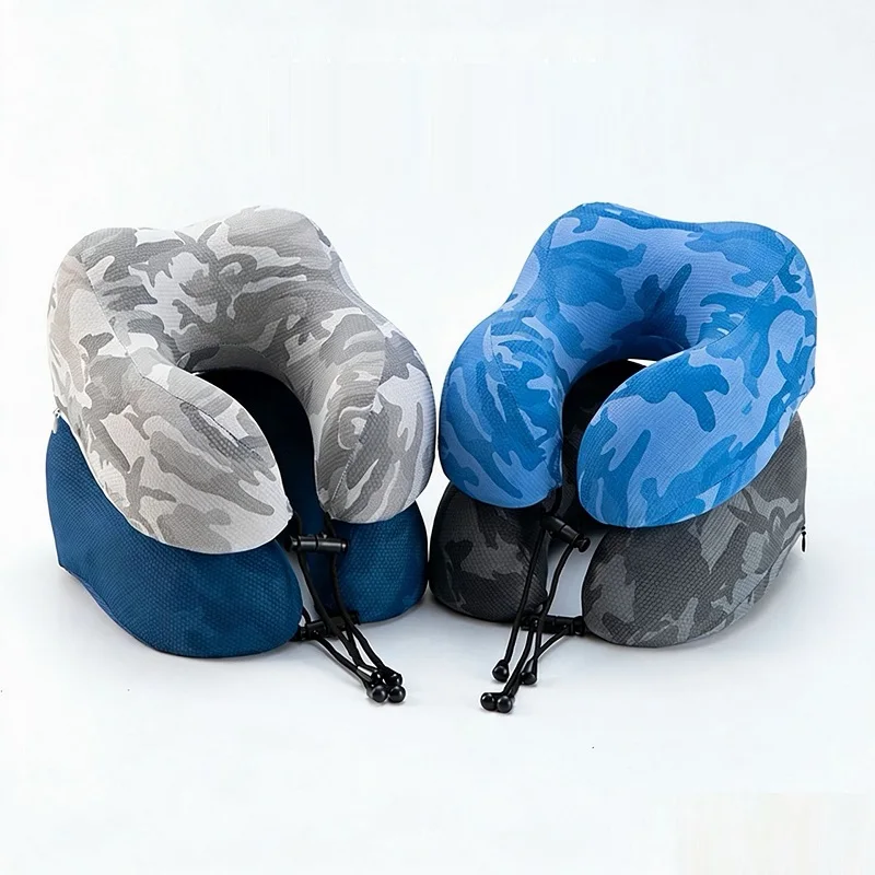 

Summer Ice Silk U-shaped Pillow Aircraft Neck Pillow Car Travel Portable Cool Memory Cotton U-shaped Neck Pillow