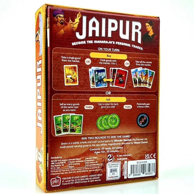 Jaipur Indian Businessman Parent Child Interactive Gathering Family Table Game Cards in English Version