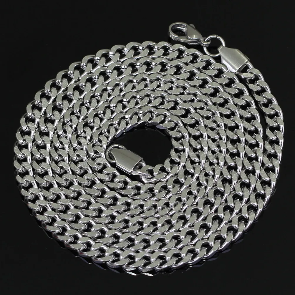 2Pcs Stainless Steel Necklace Men Elegant Present Choice for Birthdays and Proms Stainless Steel Chain Necklace