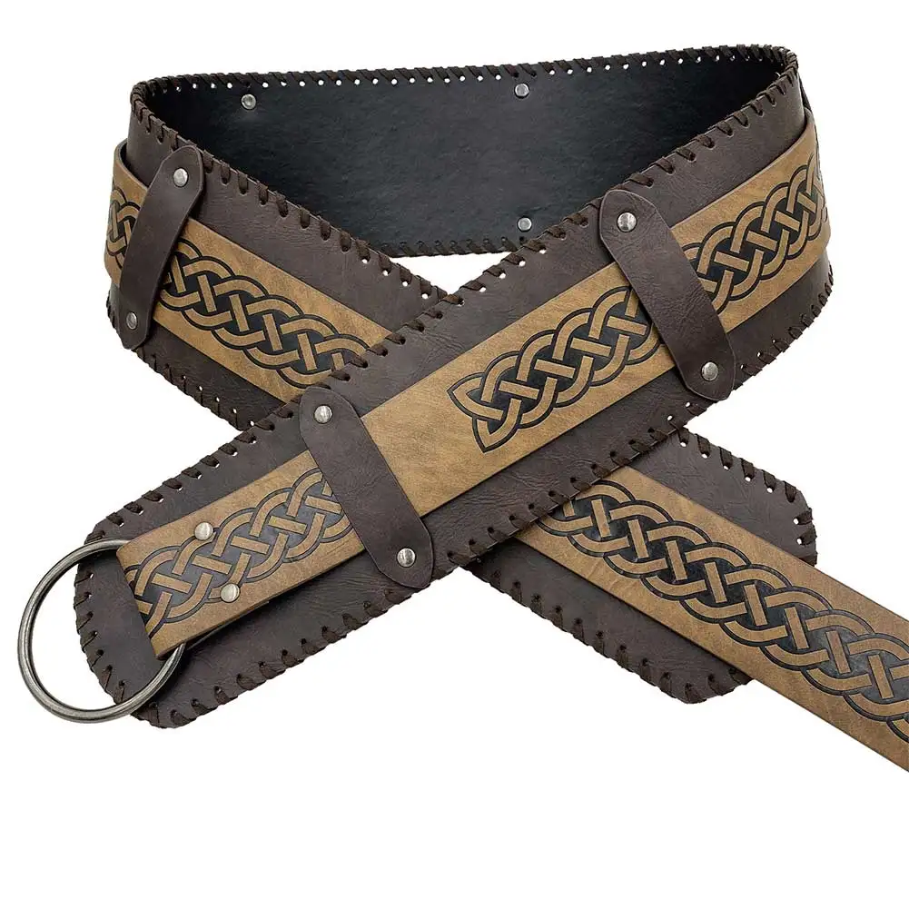 Fantrenfor- Sangle de taille Viking pour homme, ceinture de chevalier de la Renaissance médiévale, accessoires de déguisement, accessoires de cosplay, 7,5 ate, 10cm de large