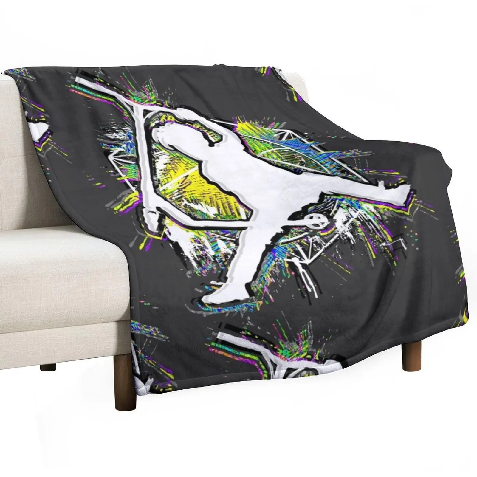 Colorful Scooter - Stuntscooter - Kick Stunt Scooter V2 Throw Blanket Travel Furrys Kid'S manga Sofa Luxury Brand Blankets