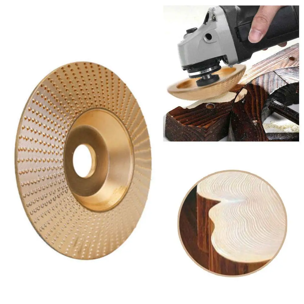 Wood Tungsten Carbide Grinding Wheel Disc Tungsten Carbide Abrasive Angle Grinder Wheel Wood Carving Grinding Disk (100mm Bevel)
