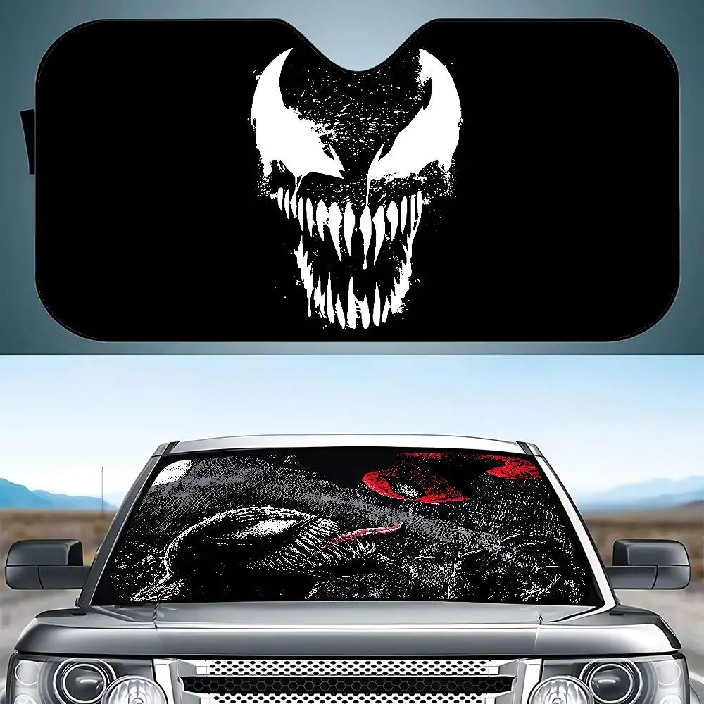 Classic Movie-E-venomS Cool Stylish And Trendy Windshield Sunshade, Car Windshield Cover Car Sunshade Curtain Car Sun Protection