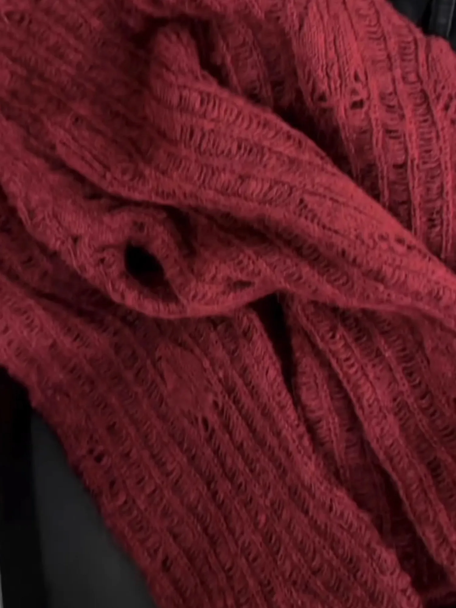 Koreanische Sle aushöhlen Weiß Strickwaren Frauen Herbst High-End-Sensation Fleisch Conceal Abnehmen Vielseitig Super Schöne Lange...