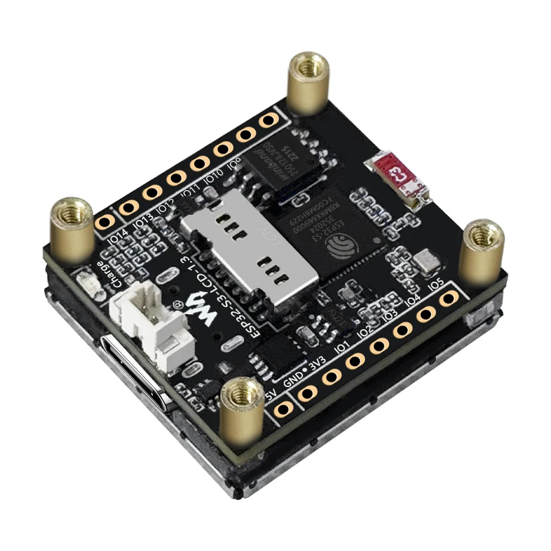 ESP32-S3 tela lcd de 1.3 polegadas tela de 1.3 polegadas st7789 240x240 mini tv porta sd qst qmi8658 sensor giroscópio lvgl