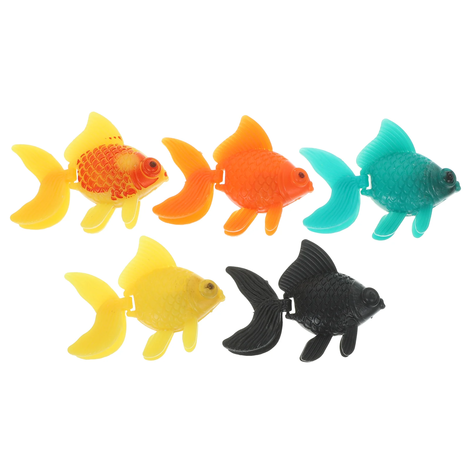 5 Pcs Artificial Fish nament Plastic 2 1 Inch 1 6 Inch Wide Built In Weight Movable Tail Realistic Aquarium Decor