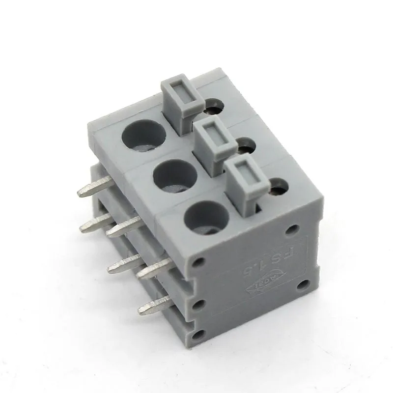 100PIN KF211R 5.0 2P 3P PCB SPRING TERMINAL BLOCKS DG211R 5.0mm grey screwless connector PHOENIX CONTACT DEGSON KEFA