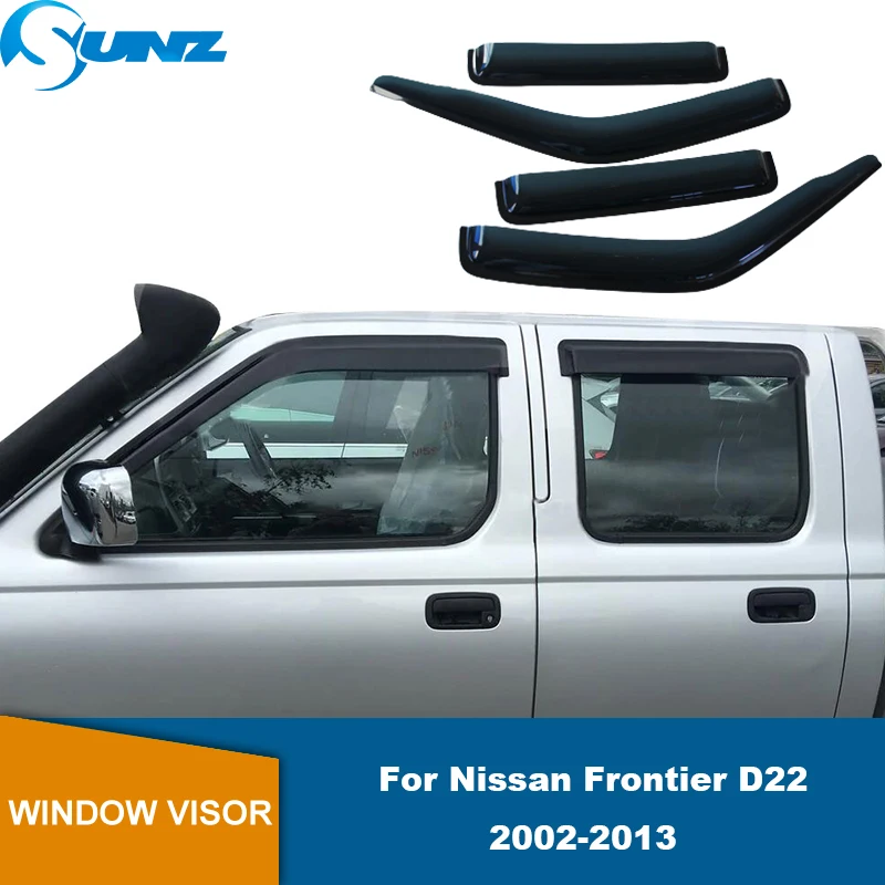 Side Window Deflectors For Nissan Frontier D22 2002 2003 2004 2005 2006 2007 2008 2009 2010 2011 2012 2013 Door Sun Rain Visor