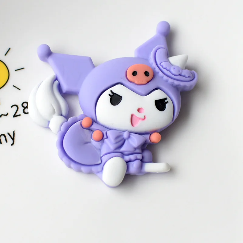 2/5pcs cute sanrio kuromi cartoon resin flatback diy kawaii resin accessories crafts materials scrapbooking embellishment