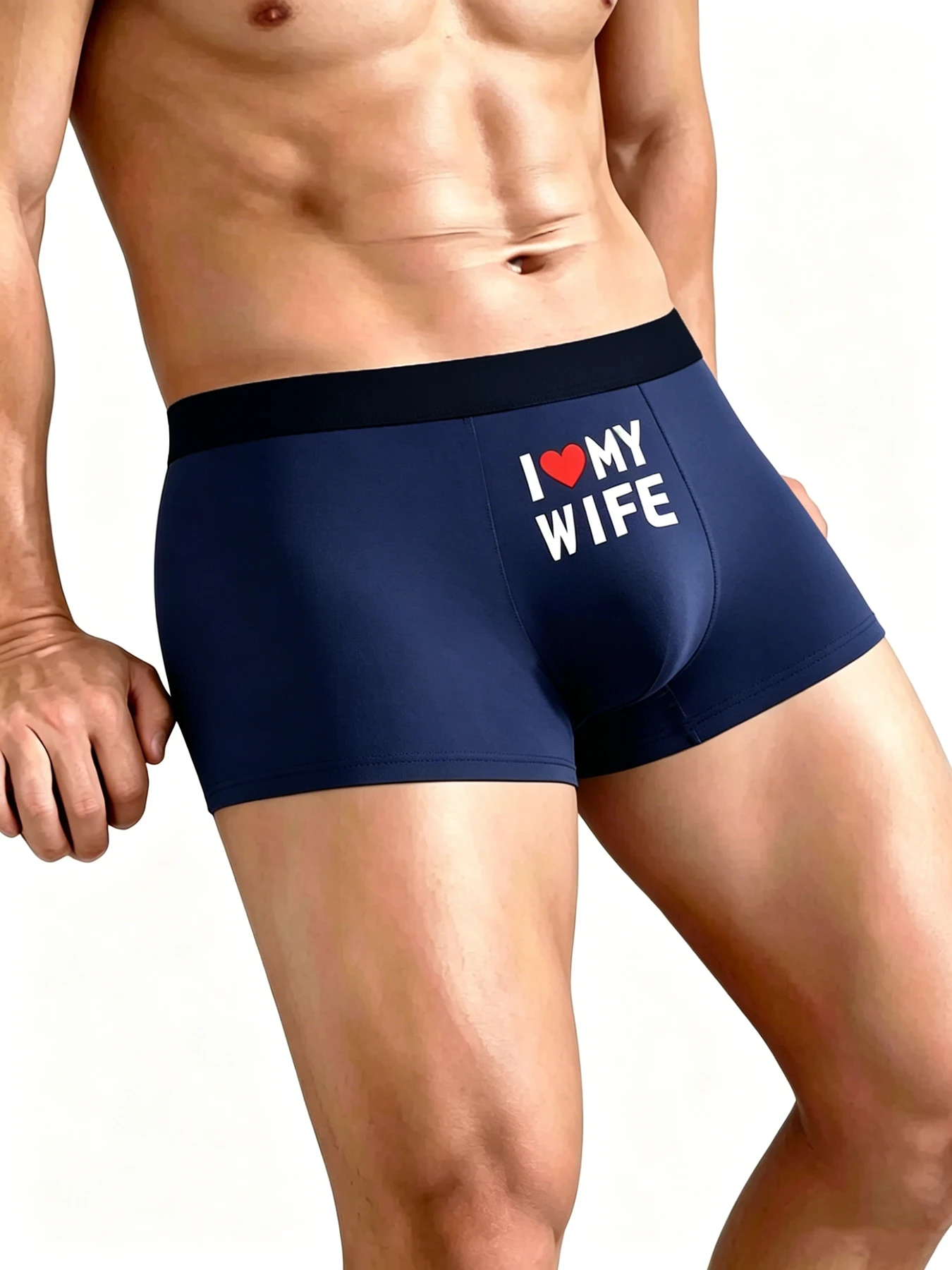 1PCS Men's Boxer Briefs Men's "I ❤️ MY WIFE" printed Boxer briefs (multi-color optional) 6