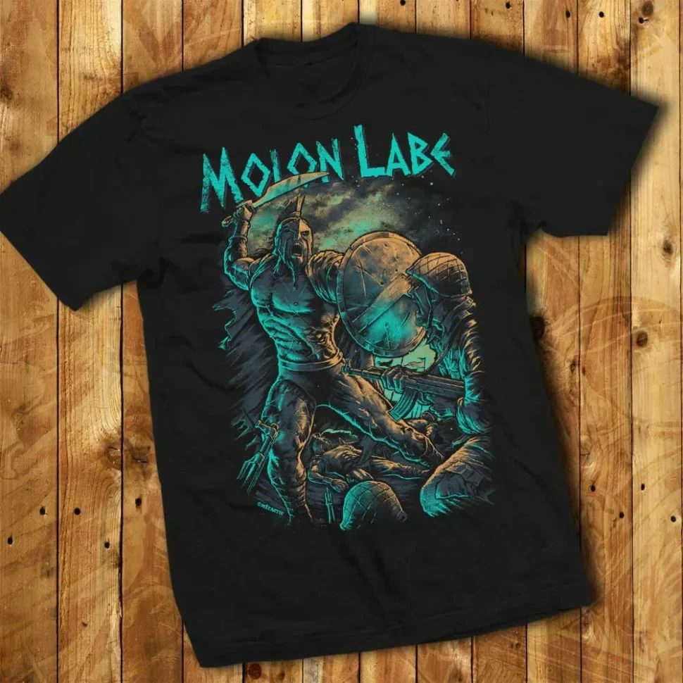 

Spartan Warrior Fighting Molon Labe T-Shirt 100% Cotton O-Neck Short Sleeve Summer Casual Mens T-shirt Size S-3XL