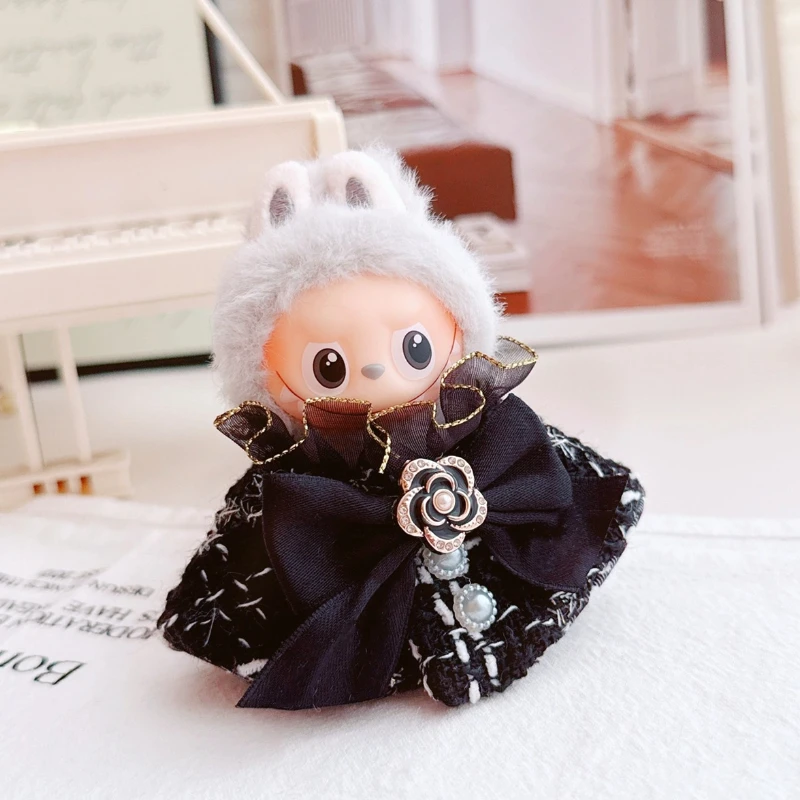 

10cm Labubu 4th Generation 4.0 Doll Clothing Set Elegant Shawl Cape Multiple Styles Optional For Holiday Party Outfit