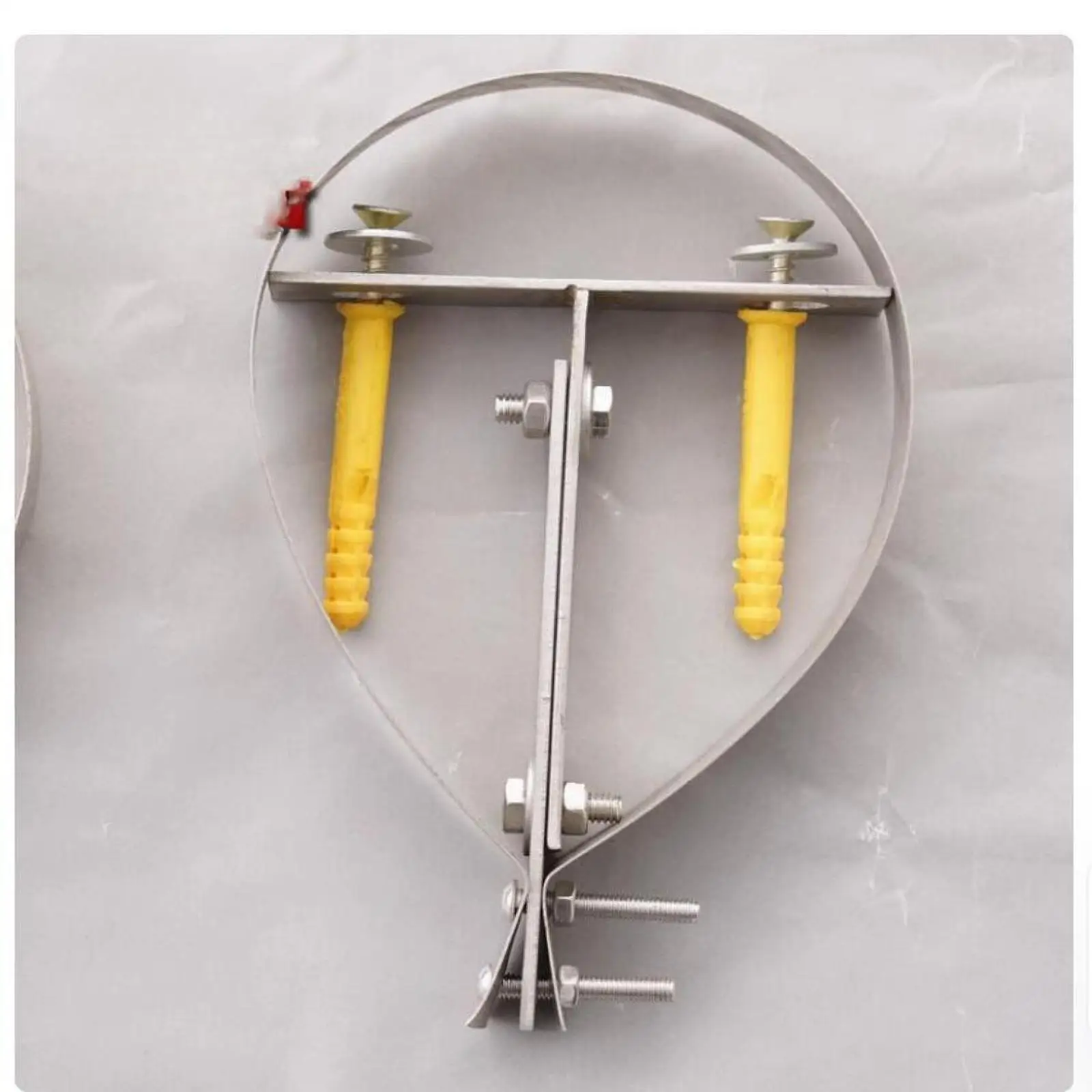 Metal Chimney Bracket Adjustable Length Stove Pipe Support Holder with Expansion Screw for Fireplace Flue Pipe