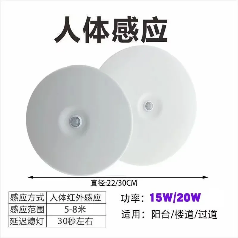 DurableLED Induction Ceiling Light Household Corridor Aisle Stairs Voice-activated Corridor Radar Infrared Human Body Sensor Lig