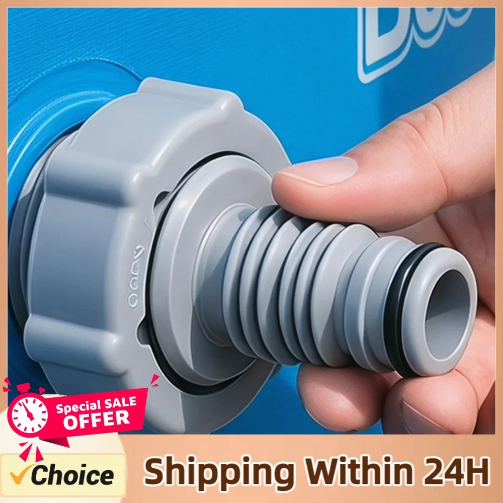 For Bestways P6H1419 Pool Hose Adapter & Cleaning Connector Rustproof Drain Valve Connector Compatible for Bestways P6H1419 Hose