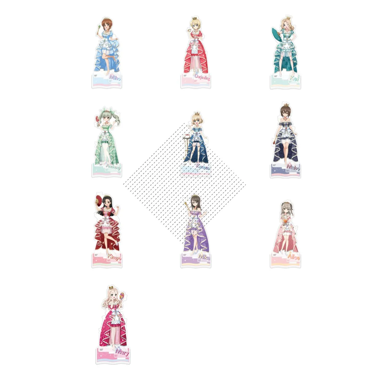 لعبة Kathowa Anchovy Darjeeling Nishizumi Miho Maho الاكريليك حامل دمية أنيمي Nishi Kinuyo نموذج لجسم لوحة تأثيري لعبة هدية #1