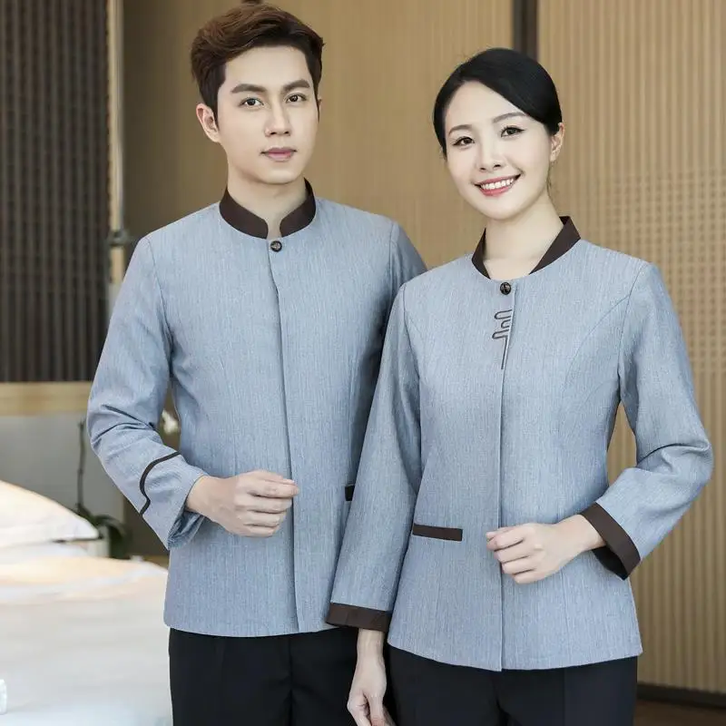 

Униформа для уборки гостиничного номера, осенне-зимняя одежда с длинными рукавами, торговый центр, общественный уборщик собственности, больничная женская уборка, спецодежда