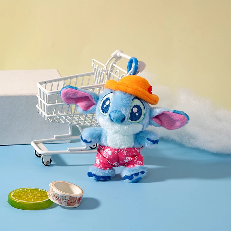 Disney Stitch Vacation Series Backpack Pendant Plush Toys Cartoon Cute Doll keyring Throw Pillow Children's Toys Gift