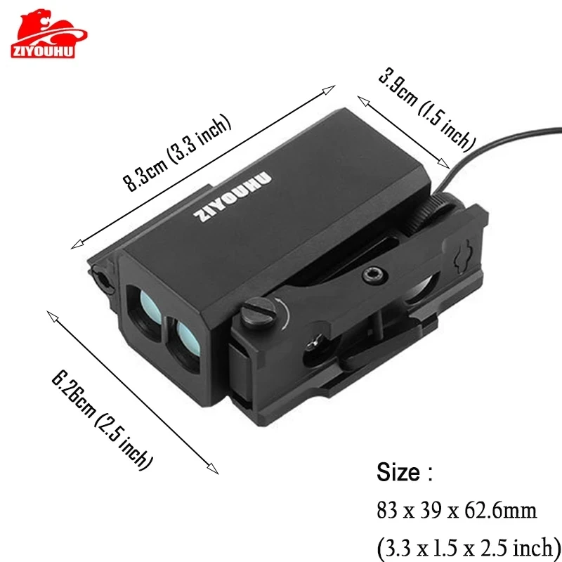 1200M Mini Laser Rangefinder with Red Dot for Hunting Distance Angle Speed Measurement Tactical Rifle Scope Mounted Range Finder