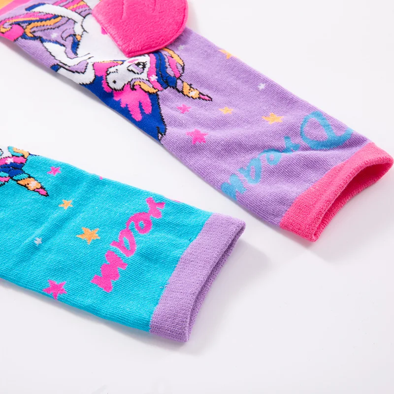 Girls\' Socks Four Seasons Trend Cartoon Cute Unicorn Long Tube Over The Knee Comfortable Casual Children\'s Socks Gift