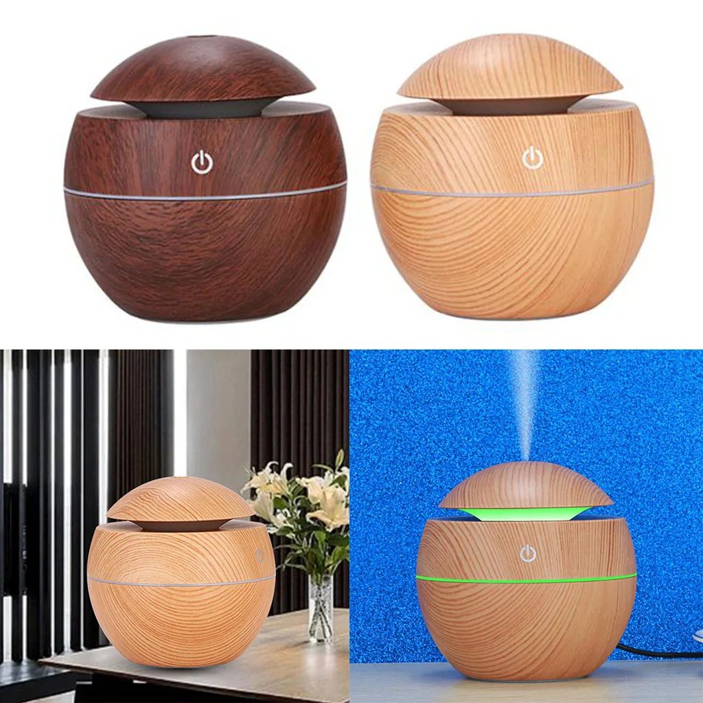 Humidificateur d'air USB design Mars en bois, 130ml, pour la maison, le travail, le yoga, la chambre d'enfant et de bébé