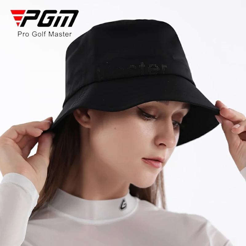 PGM Ladies Letter Print Golf Fisherman Caps Women Breathable Sunscreen Golf Caps Sweat Absorption Anti-UV Sun Visor Casual Hats