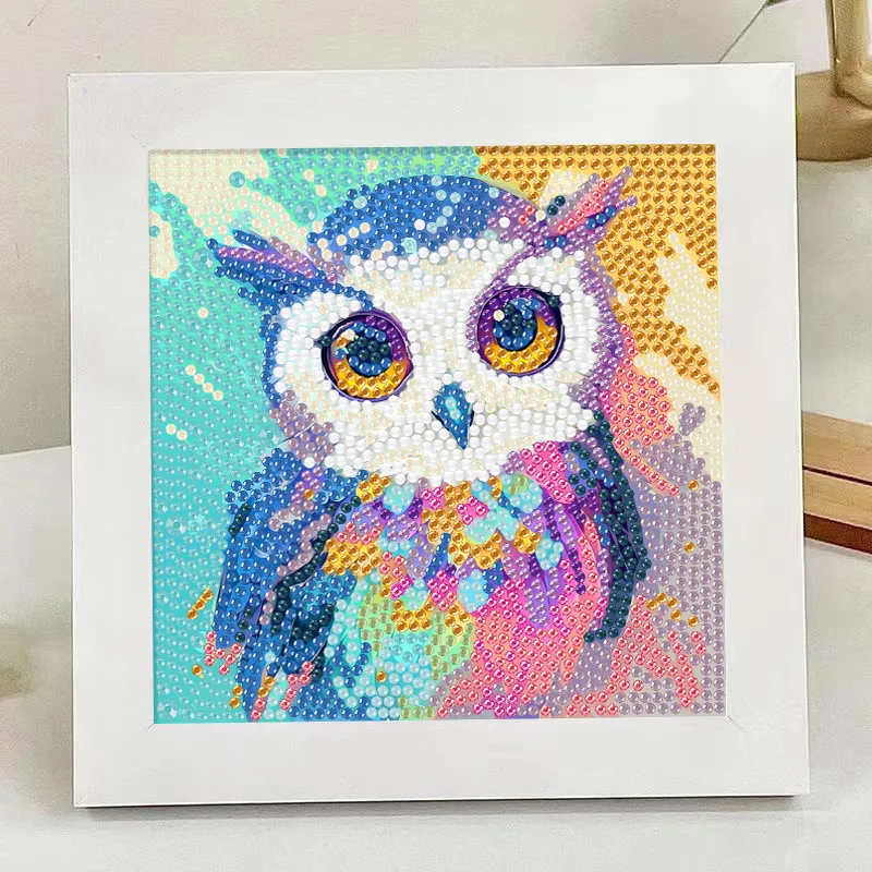 18*18cm No Frameless Diamond Painting Cartoon Animal Full Drills Embroider Decoration Draw Handiwork Semi-Finished Products