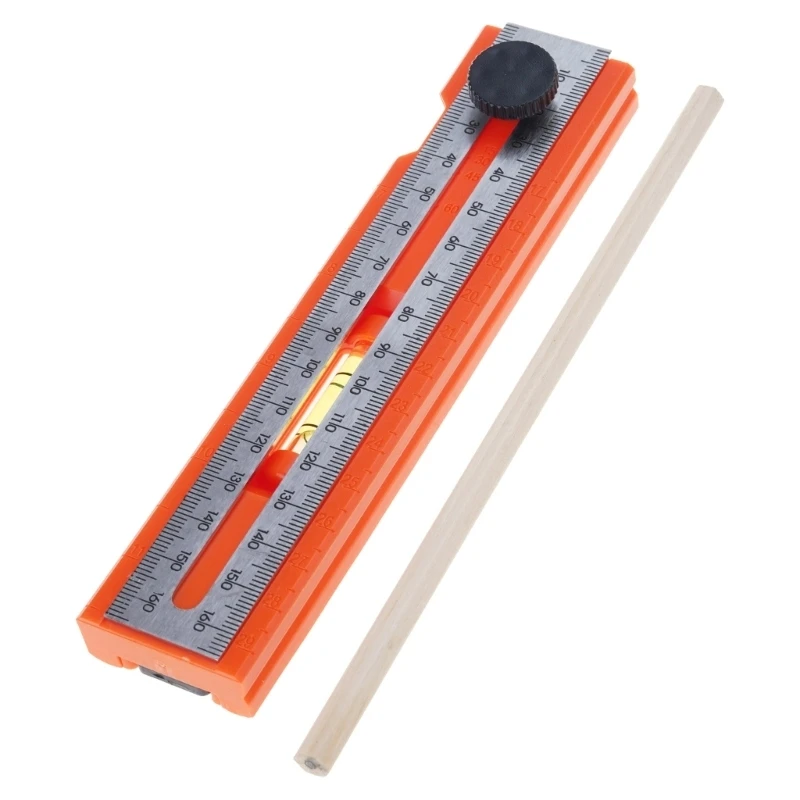 0XLD Adjustable Multifunctional Ruler Woodworking Protractor Level Measure Tool With Depth Gauge Accessories