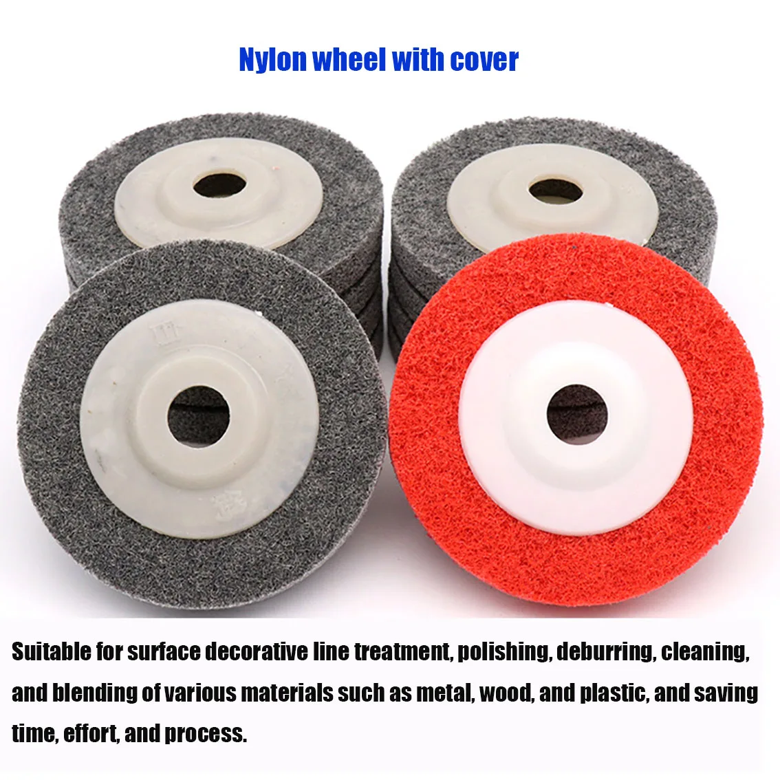1PCS Fiber Wheel Angle Nylon Wheel Polishing Fiber Wheel Metal and Wood Grain Processing Polishing Deburring