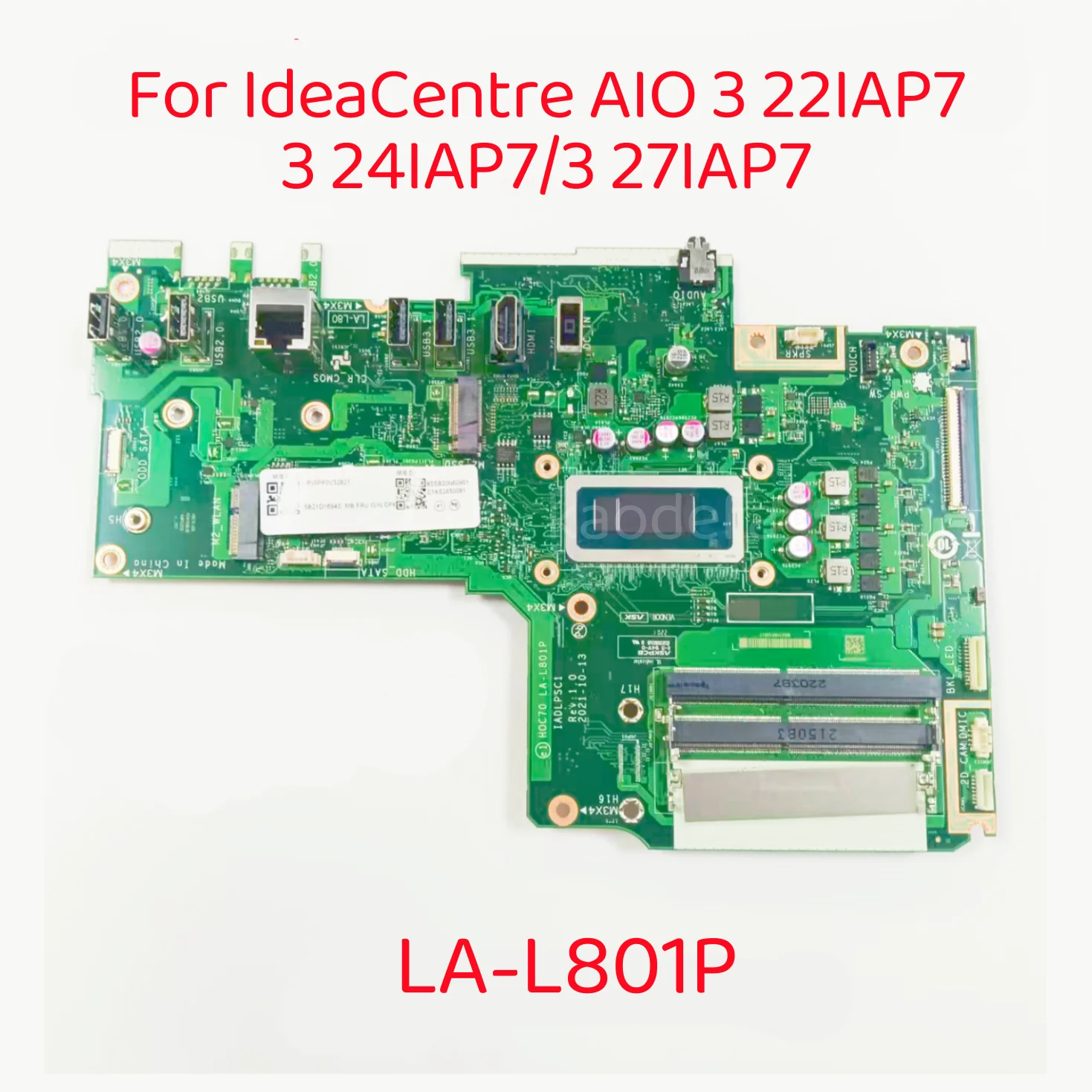 

Материнская плата H0C70 LA-L801P для ноутбуков IdeaCentre AIO 3 22IAP7/IdeaCentre AIO 3 24IAP7/IdeaCentre AIO 3 27IAP7 с процессором: i5-1240P