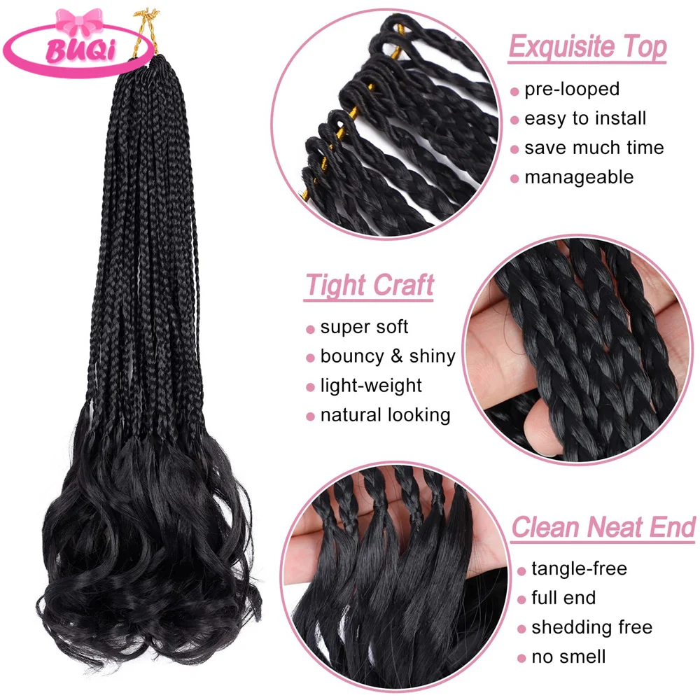 Braids Hair Pretwisted Twist Hair 18 Inch Pre Looped Crochet Hair For Women Passion Twist  Curly Hair Synthetic Braiding Hair