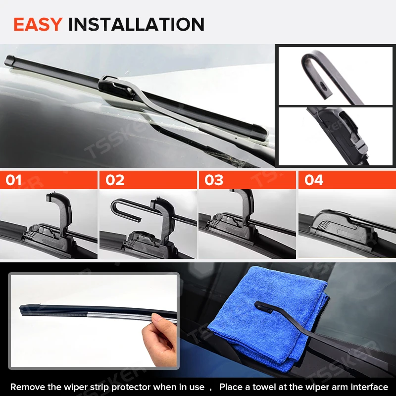 For Nissan X-Trail Rogue T32 2013 - 2020 Wiper Front Wiper Blades Windshield Windscreen Window Rain Brushes 26