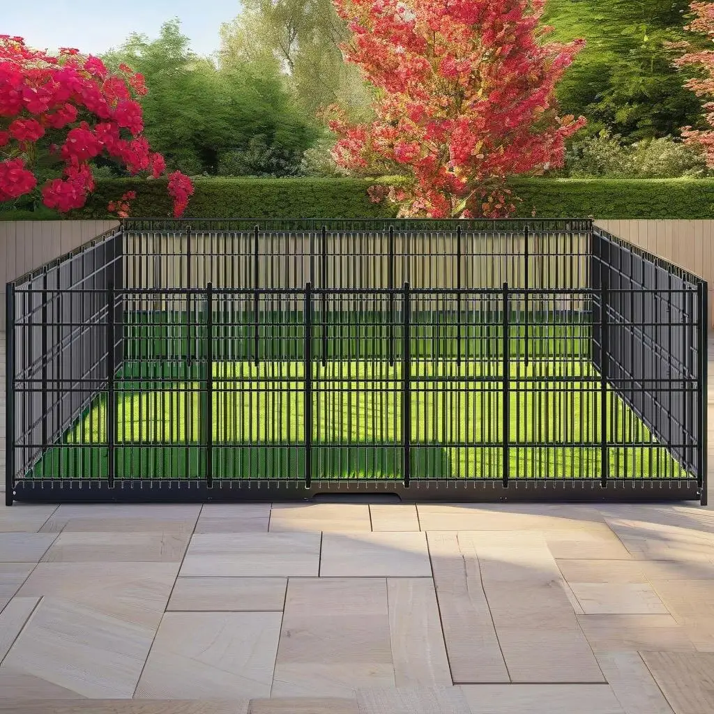 58.06 m² Outdoor  Dog Kennel - Spacious & Durable Pet Enclosure