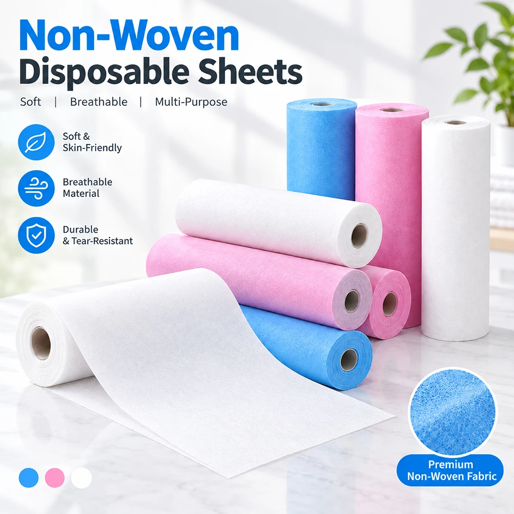50pcs/roll Disposable Bed Sheet Roll Tattoo Beauty Salon Bed Sheets Non-Woven Table Cover Paper Roll for SPA Eyelash Extension