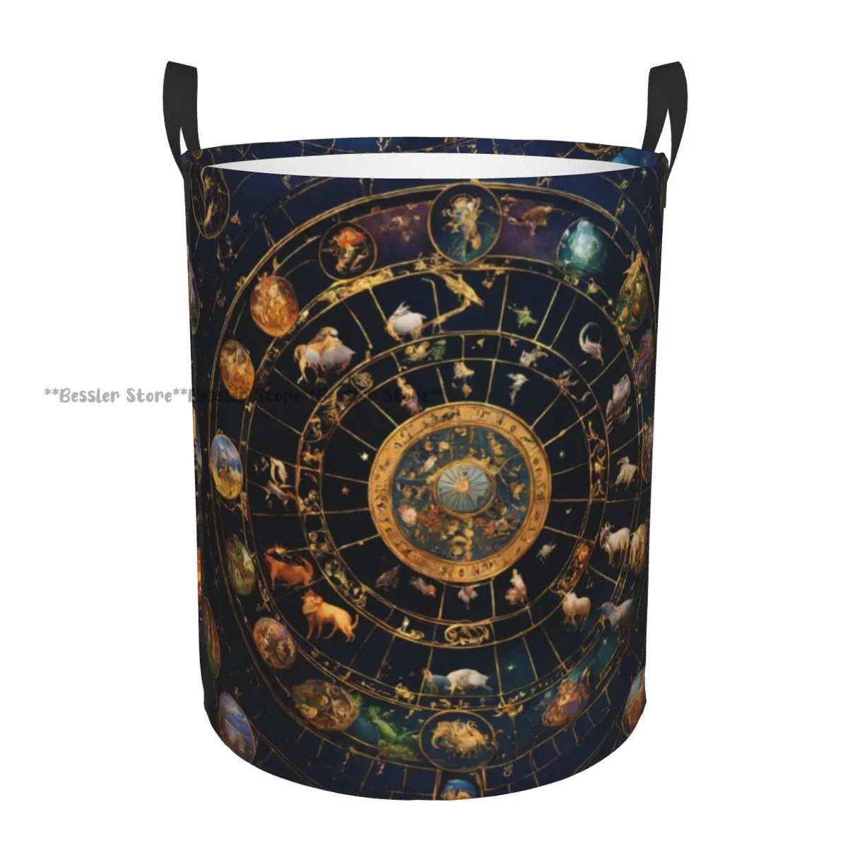 Constellations And Starry Sky Laundry Basket Folding Dirty Clothes Toys Storage Bucket Household