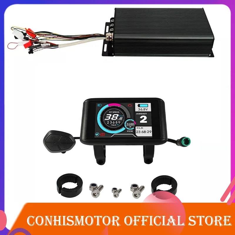 

Conhismotor 48V-72V 2600W-4000W 80A Sine Wave Controller Ebike Programmable Intelligent Controller With UKC-1 Colorful Display