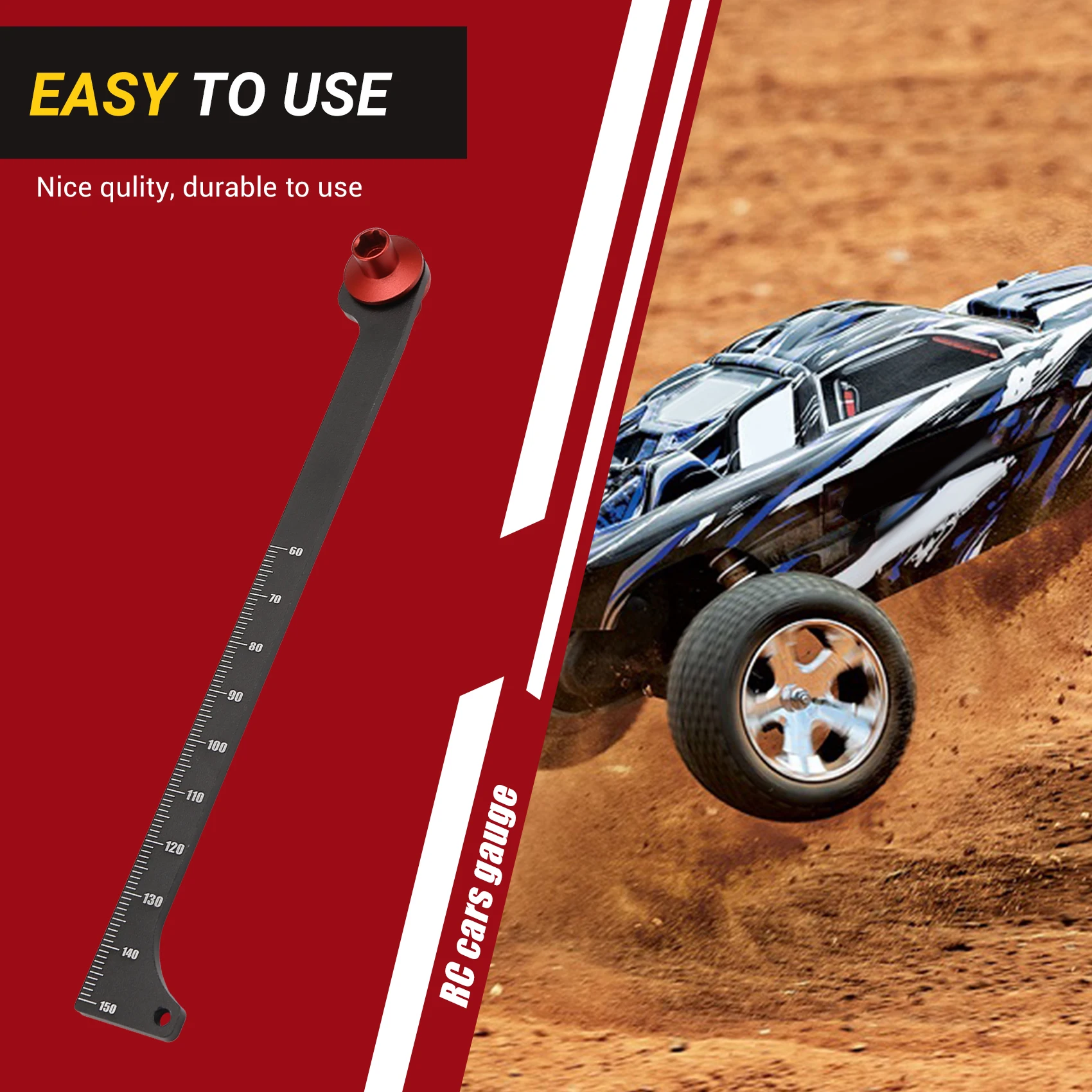 Радиоуправляемый внедорожник, универсальный инструмент, амортизатор, измерительная линейка для путешествий для 1/8 1/10 Arrma Traxxas Hpi Axial Scx10