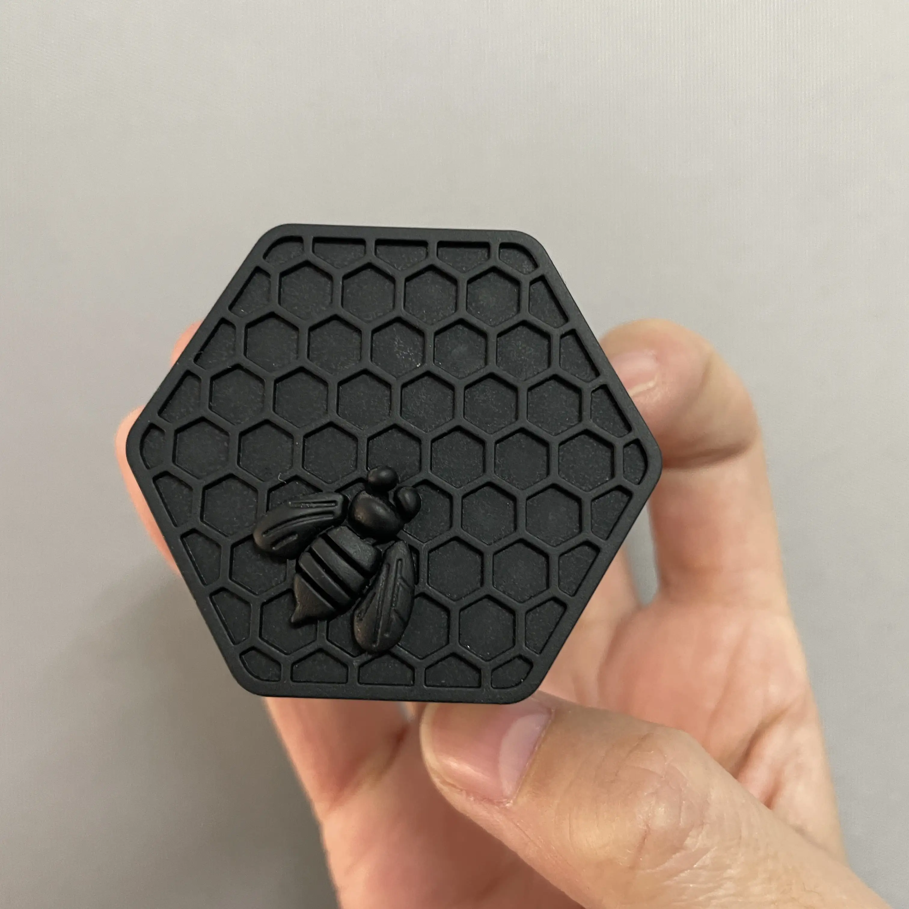 Solid Black Silicone Honeycomb Stash Container 26ML