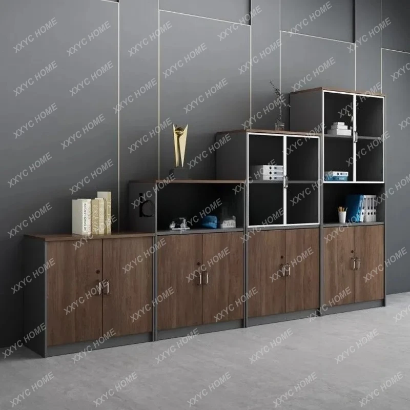 Wooden Office File High Low Cabinet Combination Document Storage Archive Cabinet Office Area