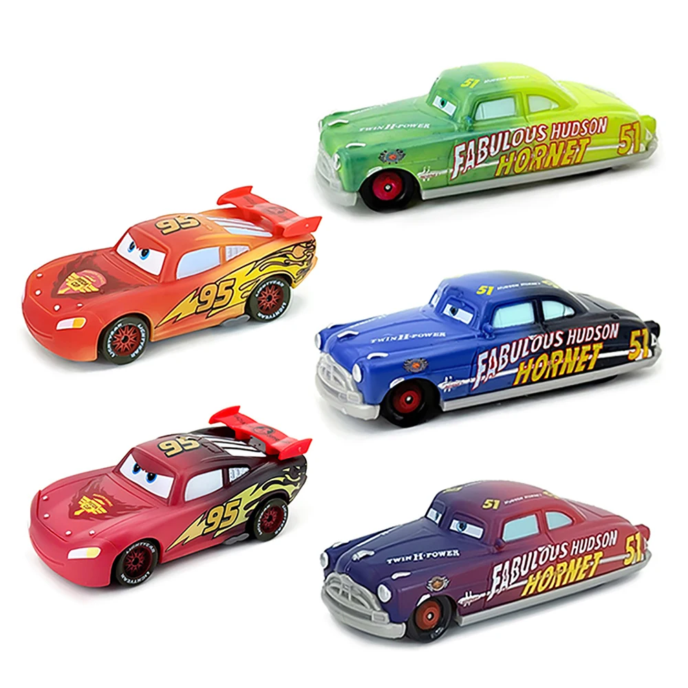 Coches de juguete de la serie Disney Pixar que cambian de color, Lightning McQueen, Dr. Hudson, modelo de coche de plástico fundido a presión 1:55, regalo para niños